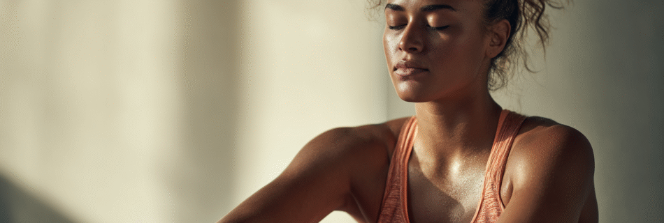 Atleta practicando técnicas de visualización para mejorar su rendimiento mental y físico