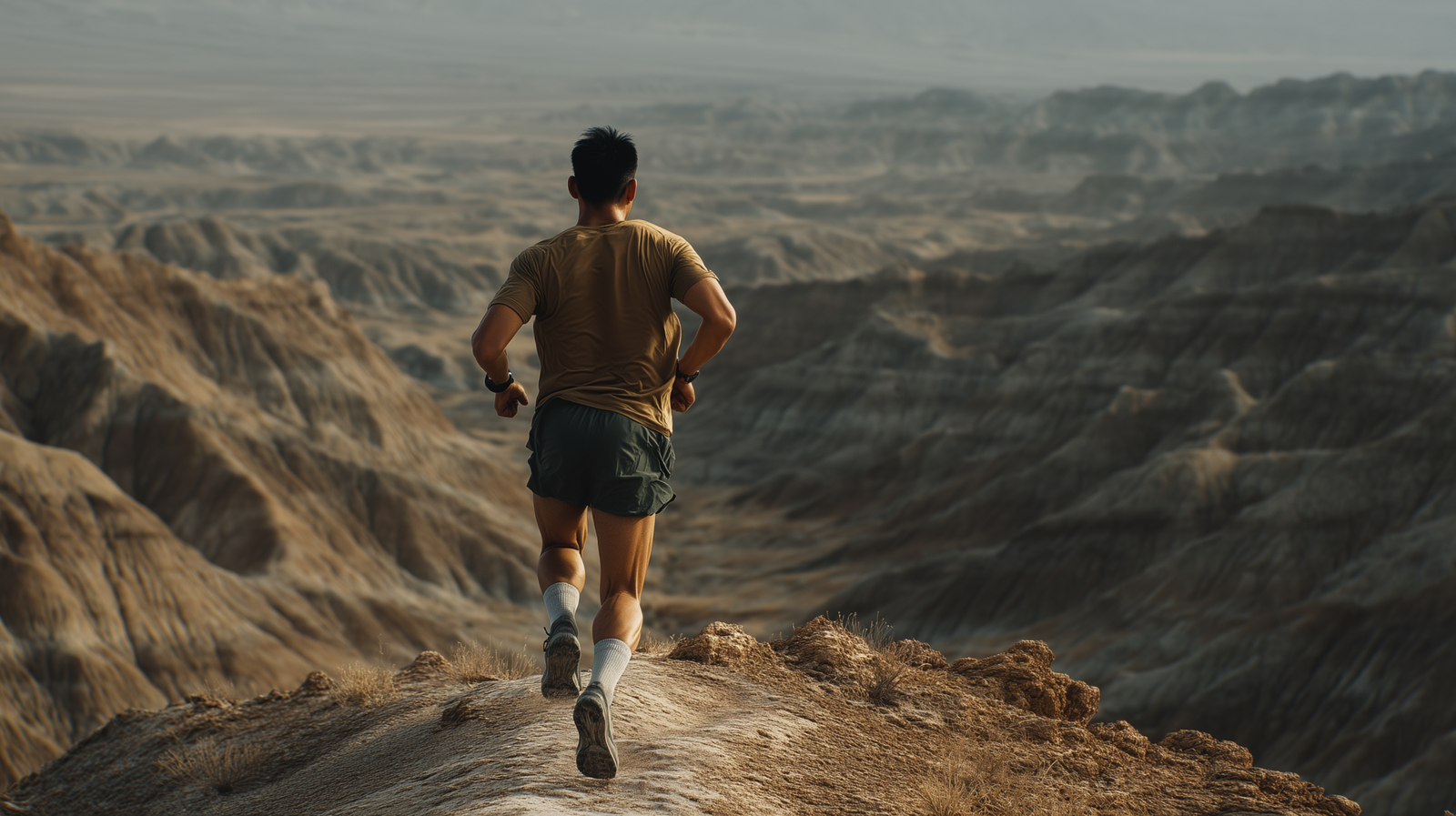 Joven atleta con mentalidad fuerte y enfoque mental entrenando para mejorar su rendimiento deportivo