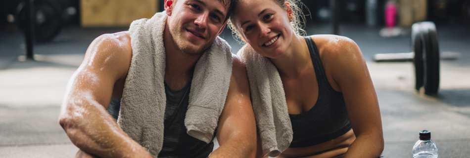 pareja entrenando con determinación representando el cambio de mindset y la mejora del rendimiento mental
