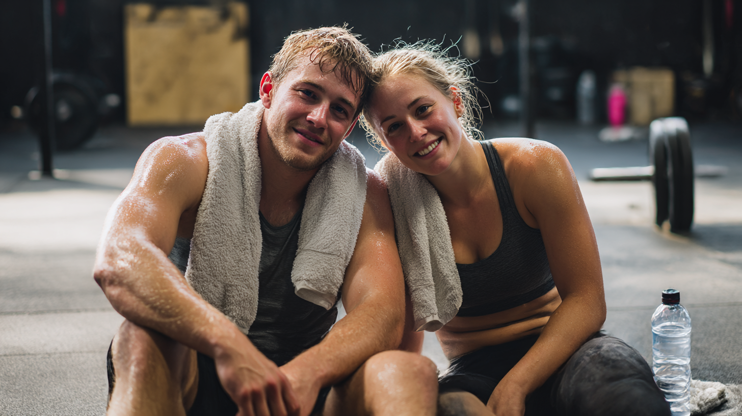 pareja entrenando con determinación representando el cambio de mindset y la mejora del rendimiento mental